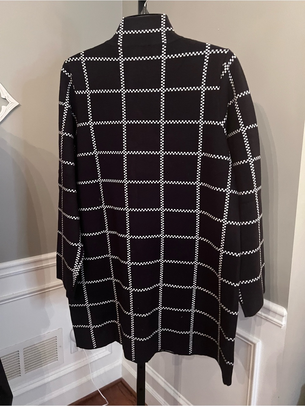 Anne Klein Black Windowpane Jacket with Gold Buttons - Picture 8 of 8